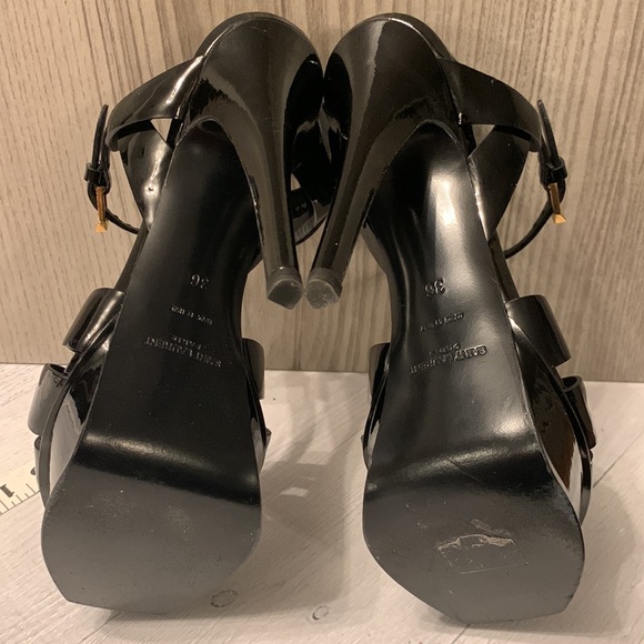 YSL Tribute Patent Leather Platform Sandal - Picture 4 of 11
